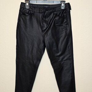 Celebrity Pink High Rise Ankle Skinny Pants in Faux Leather, Size 7/28